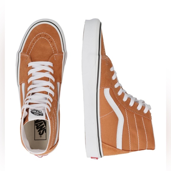 NWT VANS Sk8 Hi Shoe-Golden Brown/True White no box 8 1/2 - Picture 7 of 10